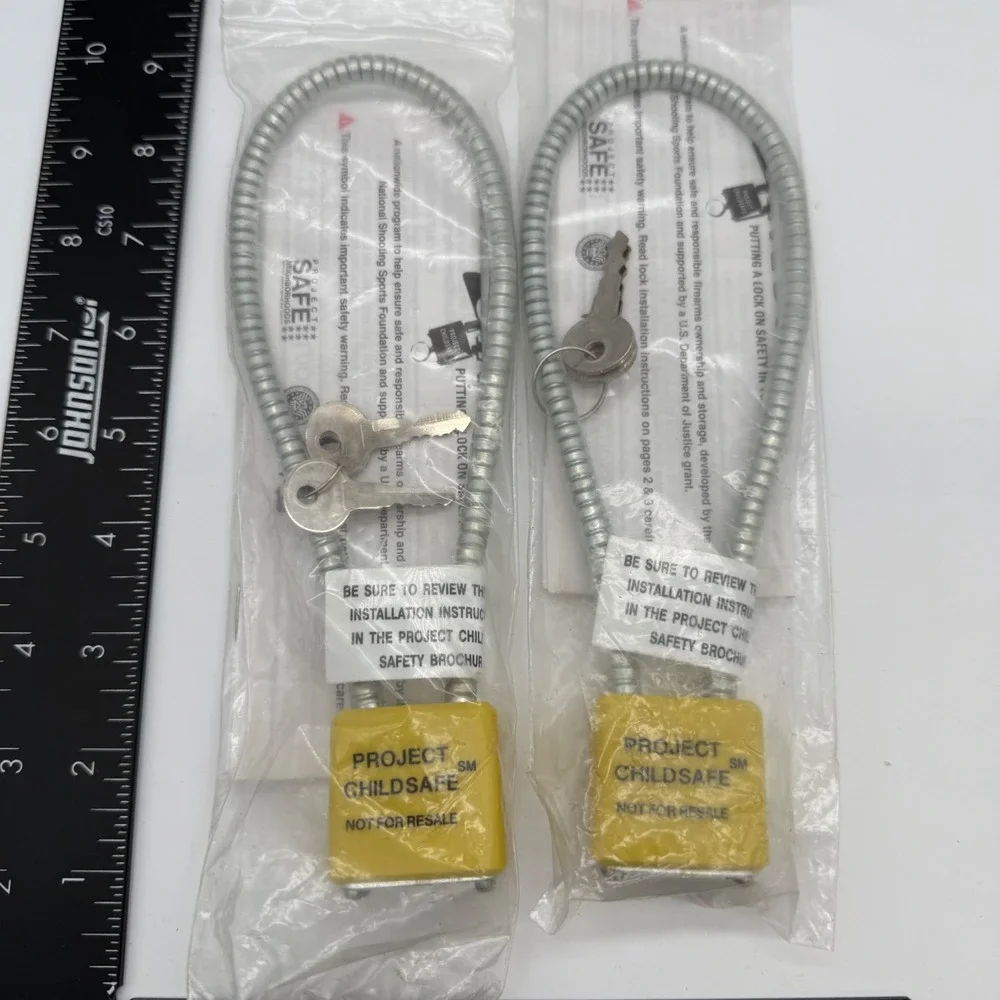 Project Childsafe Gun Cable Lock Firearm Safety Device with Keys Set of 2 - Picture 4 of 4